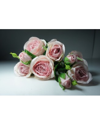 Ramillete de rosas Xin 45cm, 6 rosas y 3 botones