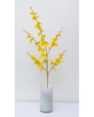 Orquídea Oncidium 85cm largo: amarilla y blanca