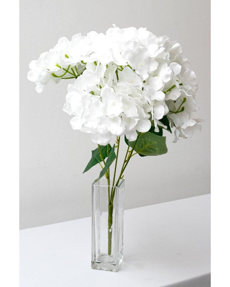 Ramo de hortensias con 5 flores, 43cm de largo