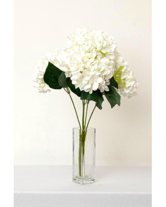 Ramo hortensia vintage blanco con 5 flores