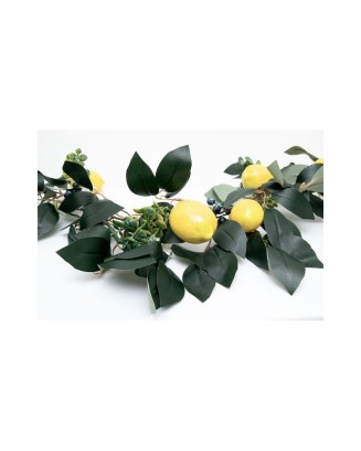 Guía de limones y hojas verdes de 200cm de largo
