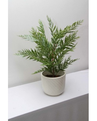 Follaje de roble silk verde olivo 57cm
