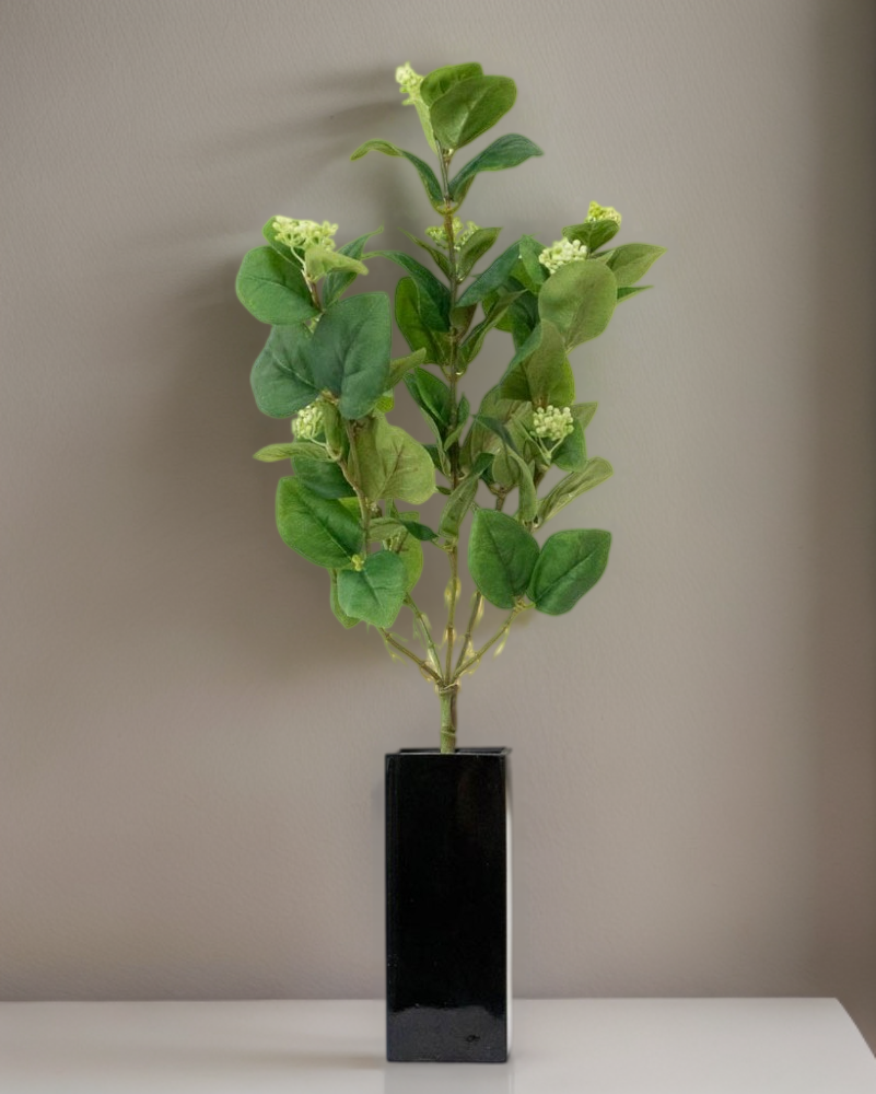 Vara de hojas verdes y frutos 42cm