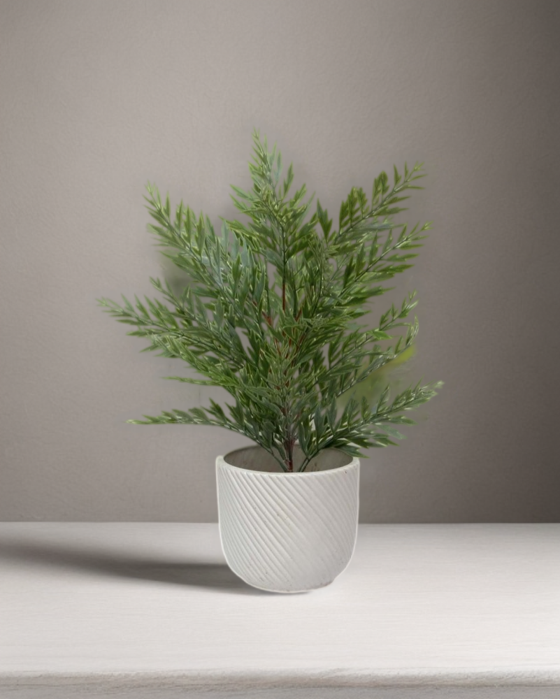 Follaje de roble silk verde olivo 57cm