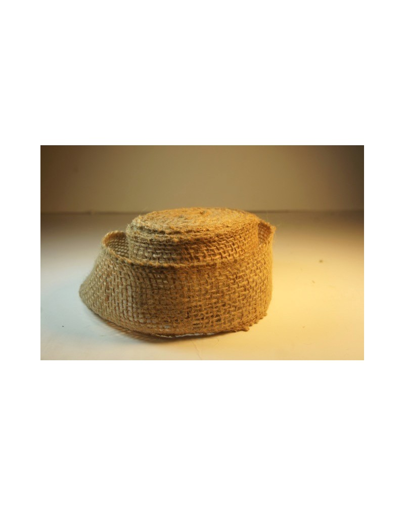 Listón de yute color natural 6cm ancho x 9.30mts largo