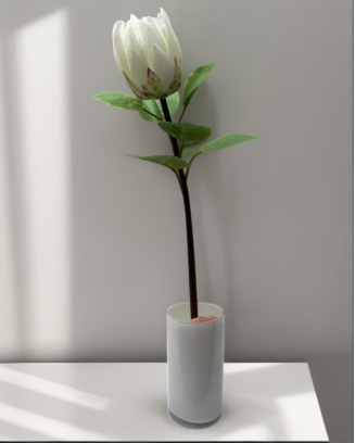 Vara de protea con hojas 65cm, varios colores