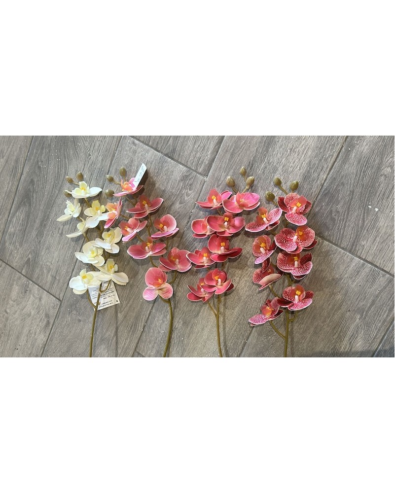 Orquídea phalaenopsis de 8 flores, 80cm largo