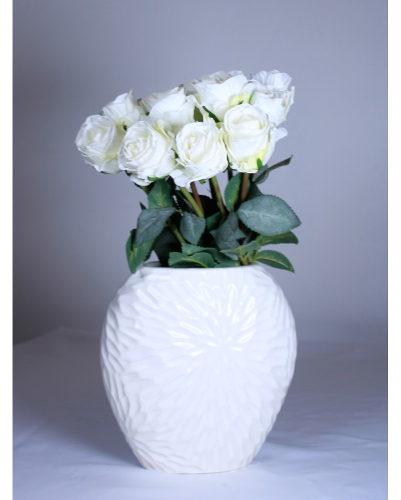 Rosas natural touch con 10 flores, dos tonalidades